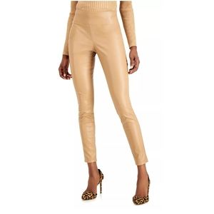 INC International Concepts Faux-Leather Leggings Ginger Crisp
